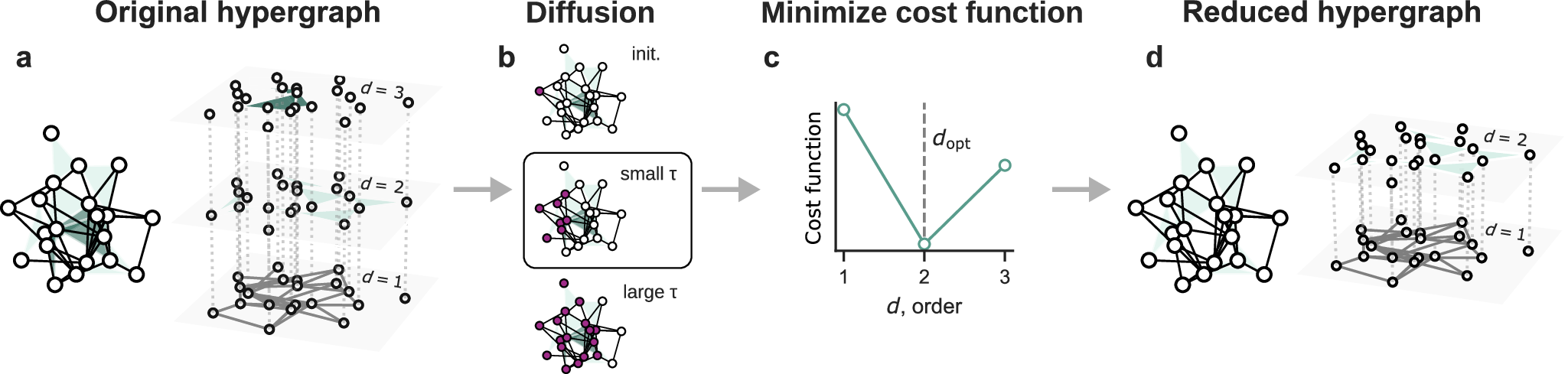 Reduced higher-order network